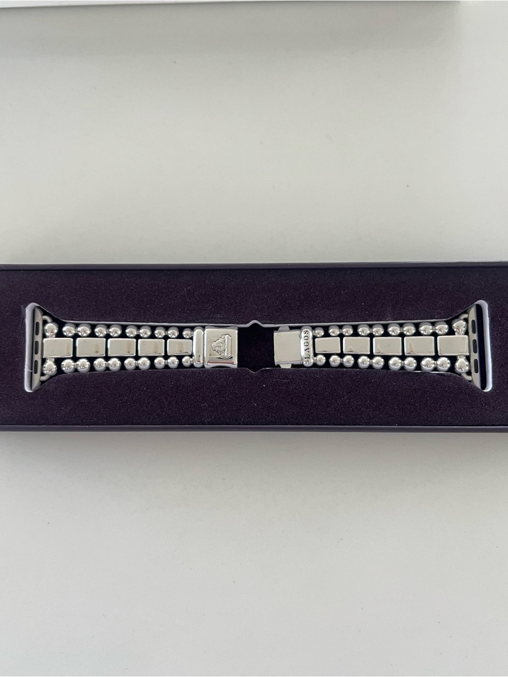 LAGOS Smart Caviar Stainless Steel Apple Watch Band Bracelet 38mm Sz 7 Like New - Picture 4 of 9